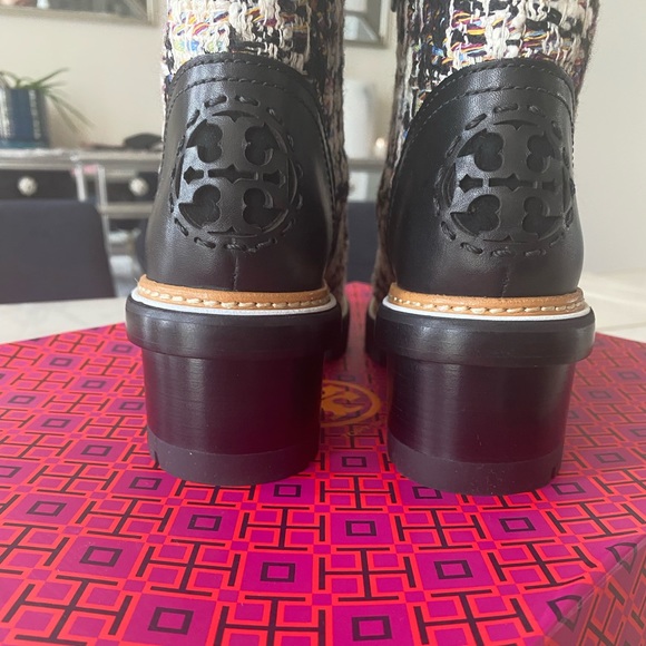 Tory Burch Tweed Lace-Up Ankle Boots - Picture 11 of 15